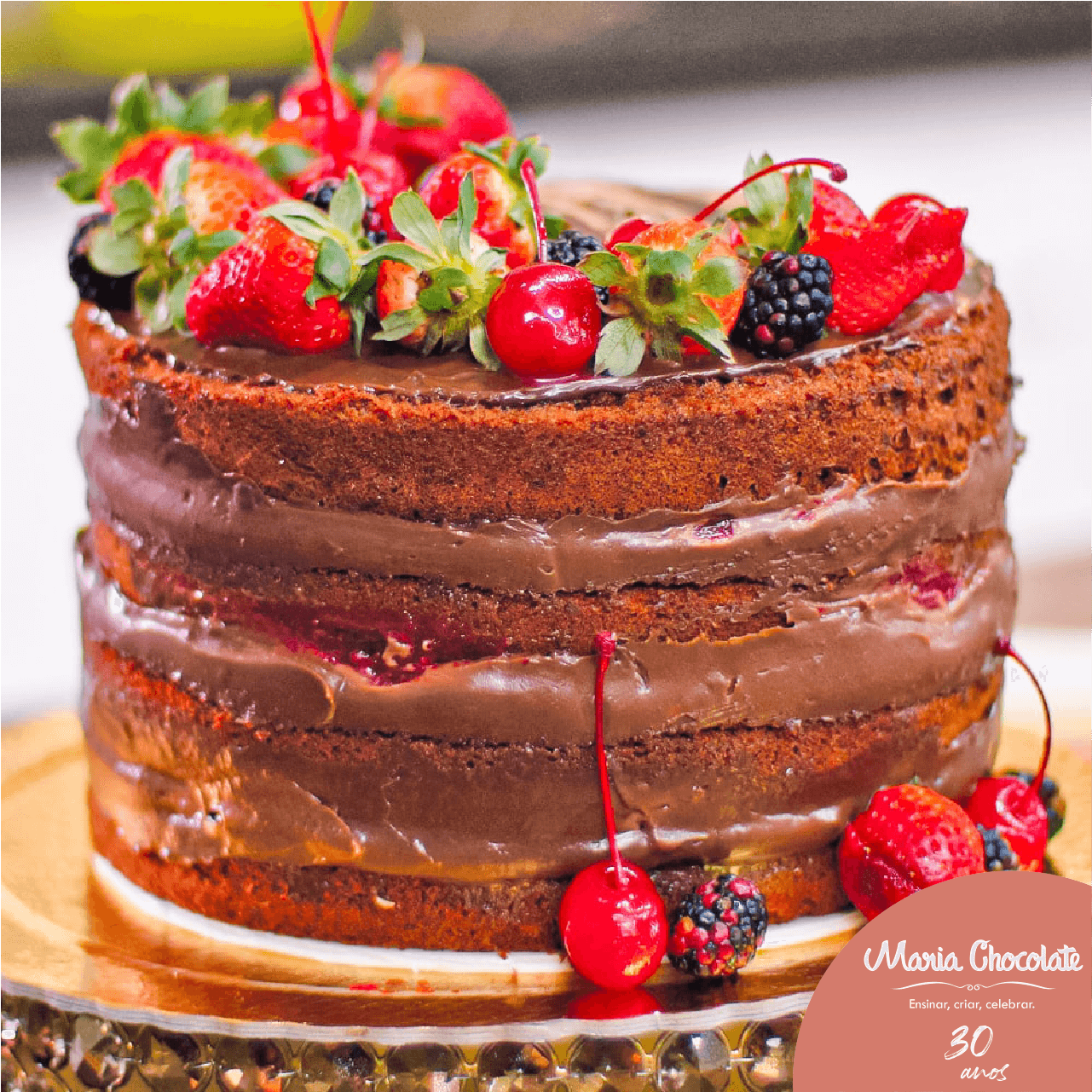 Curso Online Naked Cake De Chocolate Maria Chocolate Cursos De Confeitaria Artigos E